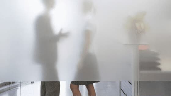 Glass with privacy
